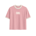Peach Ringer boxy fit Tee